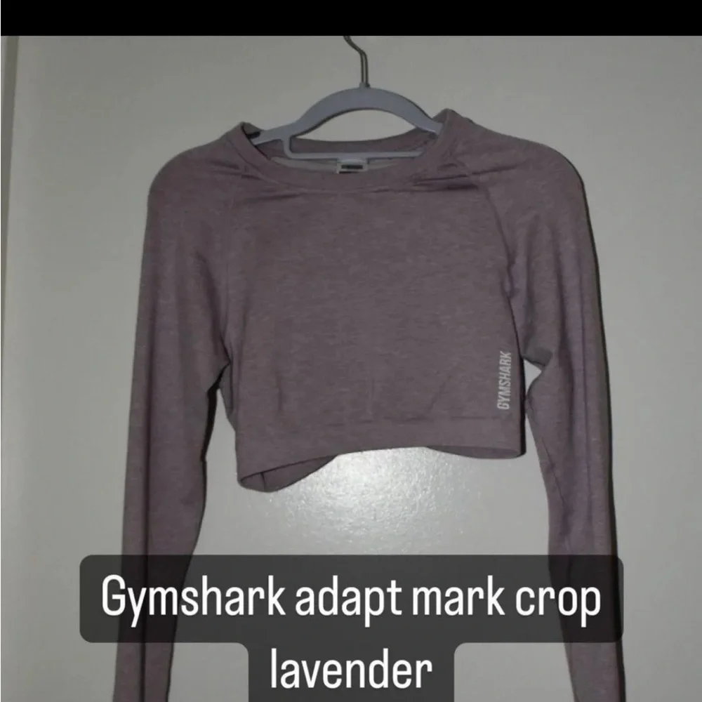 Gymshark Lilac Long Sleeve Crop Top - Picture 3 of 3